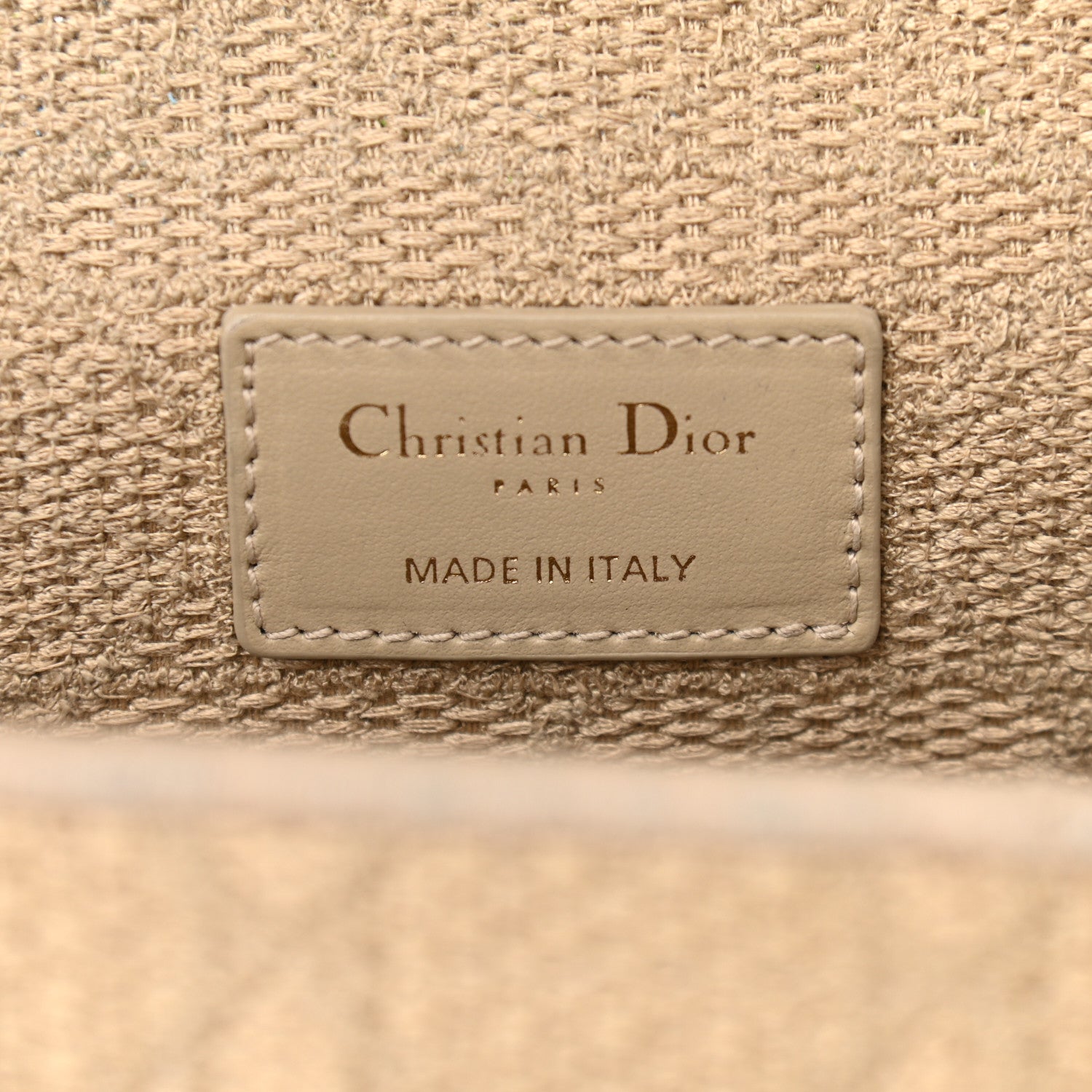 Christian Dior Canvas Embroidered Cannage Large Caro Bag Beige 6 of 9