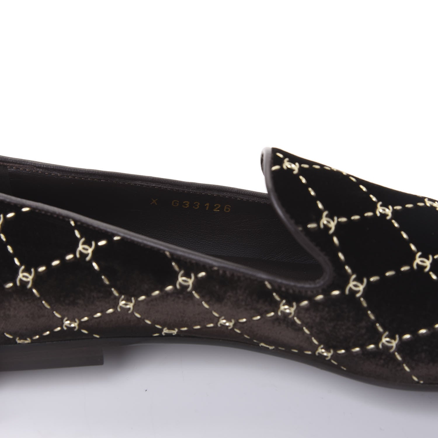 Chanel Velvet Moccasin Loafers 42 Brown 8 of 9