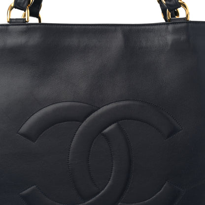 Chanel Lambskin CC Tote Navy 8 of 11