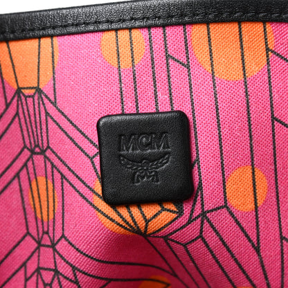 MCM Visetos Medium Project Reversible Shopper Tote Cognac 7 of 10
