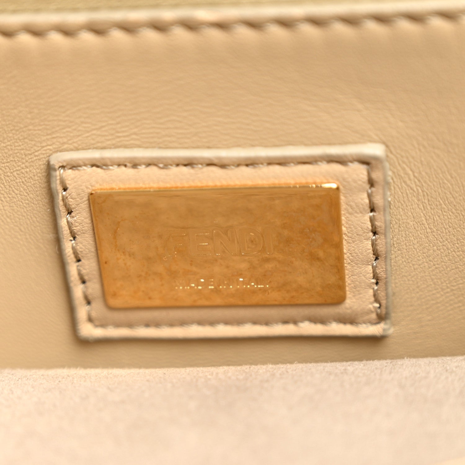 Fendi Vitello Seta Shiny Nappa Medium Peekaboo Iconic Satchel Ardesia Amido 6 of 10