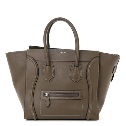 Celine Drummed Calfskin Mini Luggage Souris 1 of 27