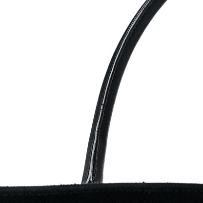 Saint Laurent Linen Calfskin Rive Gauche Tote Black 19 of 19