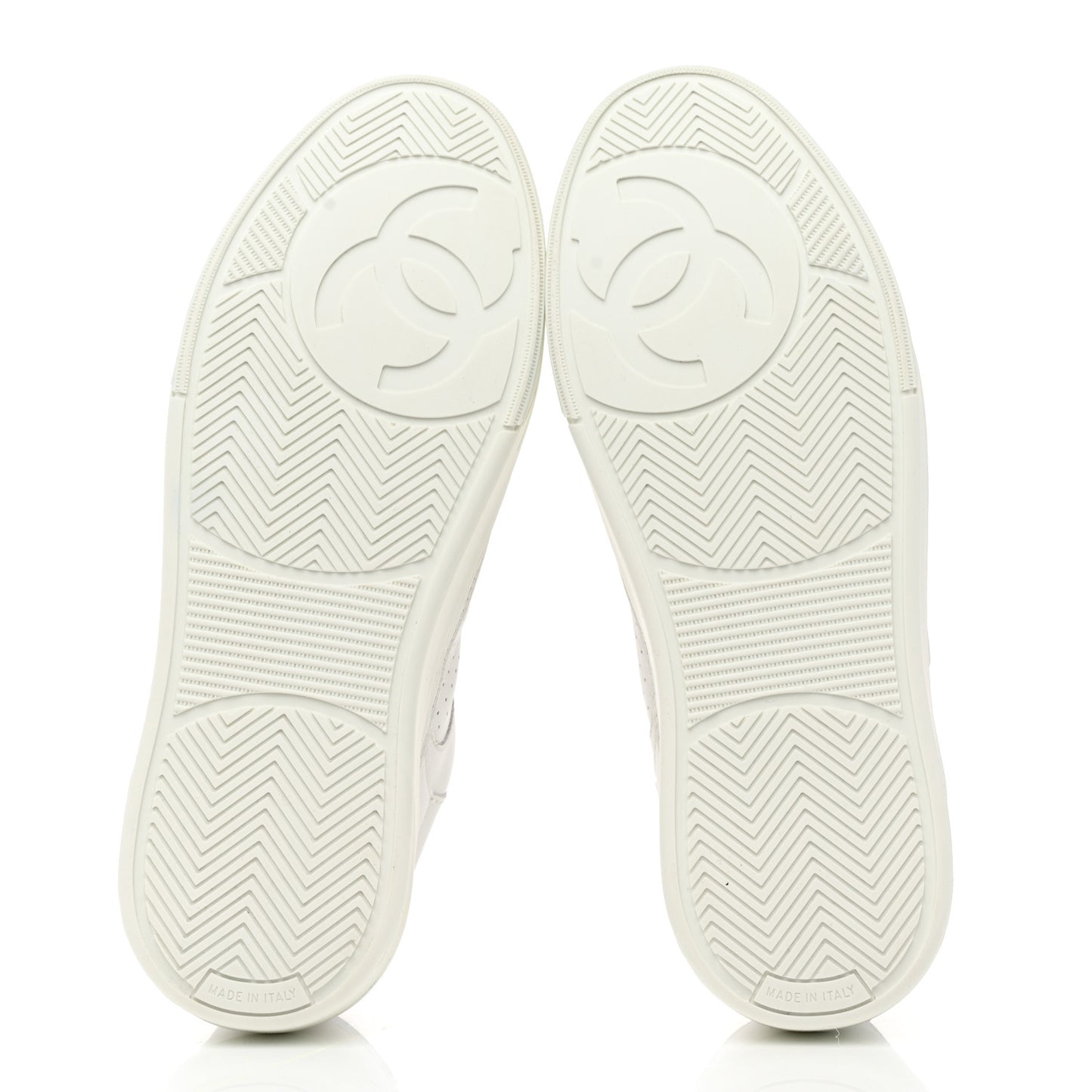 Calfskin CC Womens Sneakers 38 White