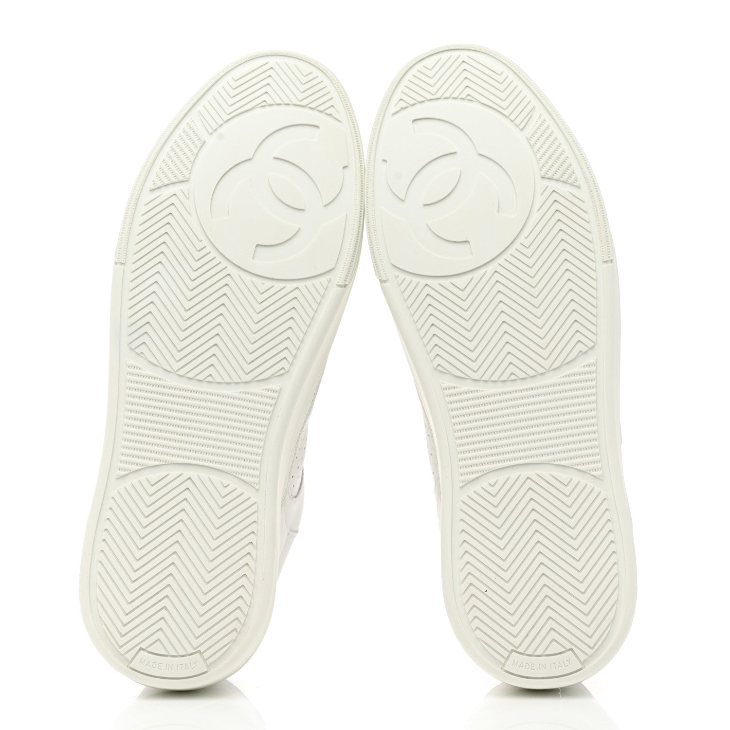 Chanel Calfskin CC Womens Sneakers 38 White 5 of 9