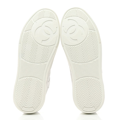 Chanel Calfskin CC Womens Sneakers 38 White 5 of 9