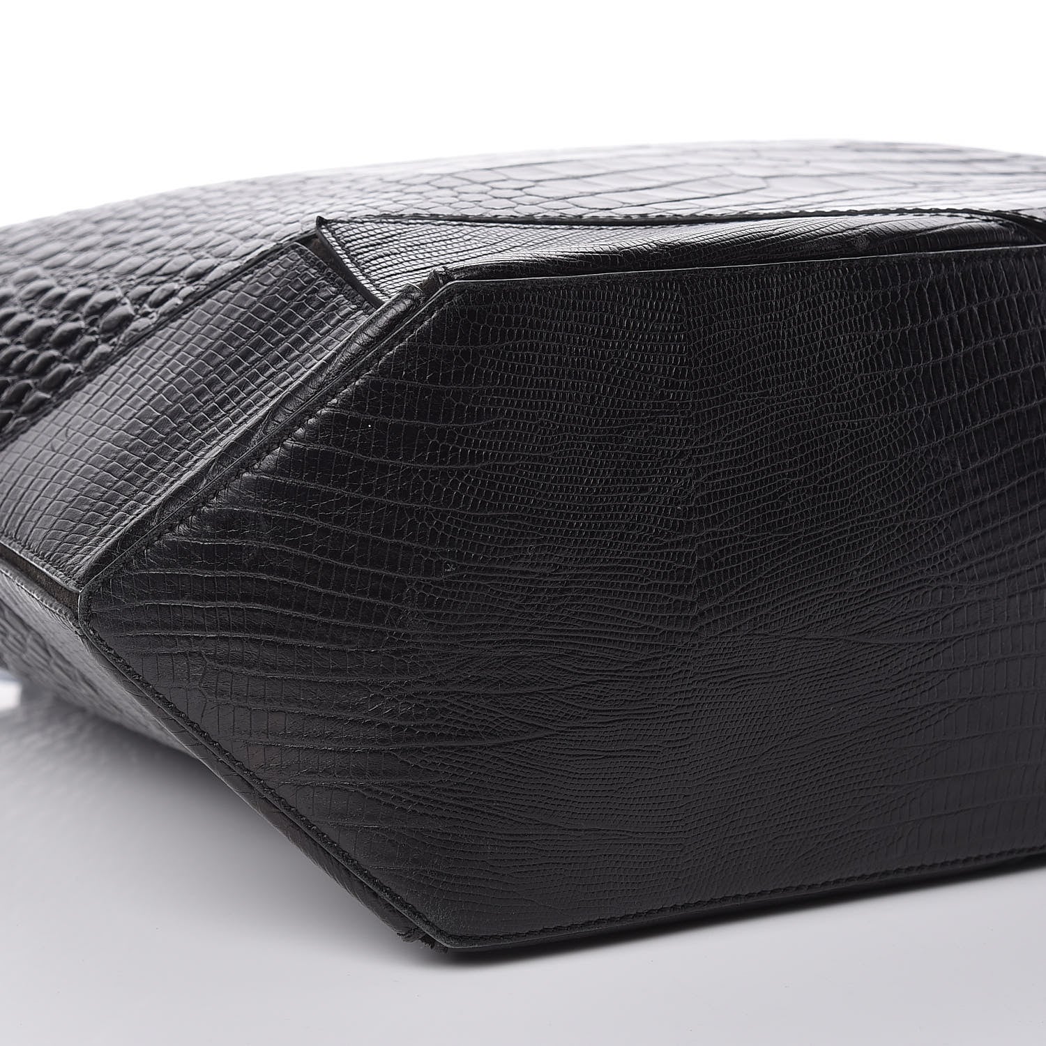 Givenchy Calfskin Crocodile Embossed Easy Tote Black 7 of 13