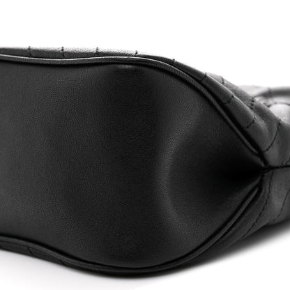 Gucci Sakai Be Green Calfskin Diagonal Stitched Mini Blondie Bucket Bag Black 10 of 10