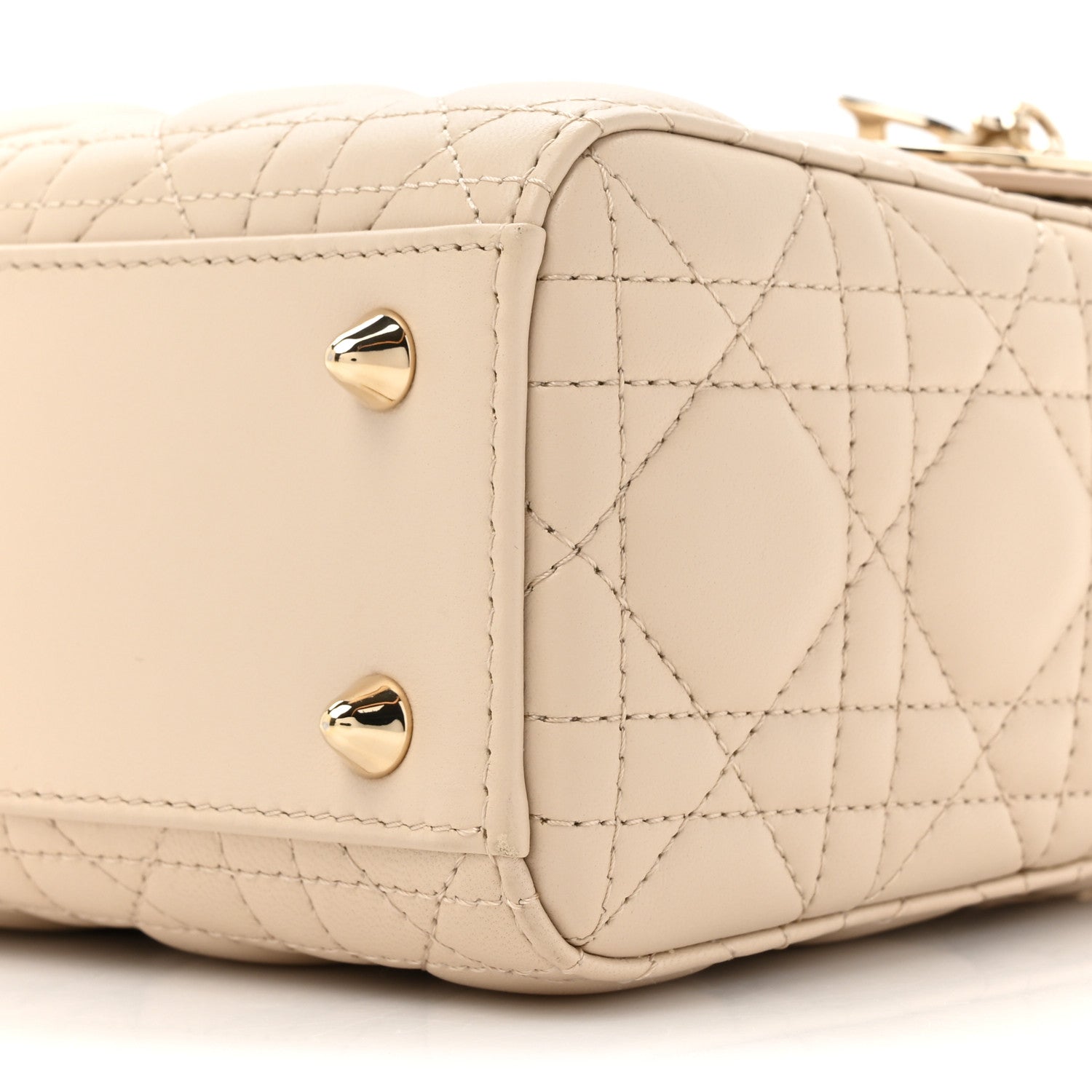 Christian Dior Lambskin Cannage Small My ABCDior Lady Dior Beige 10 of 10