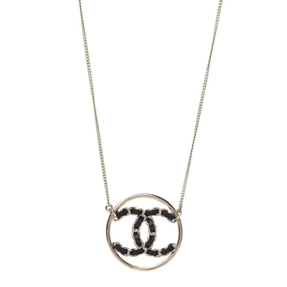 Chanel Lambskin CC Chain Necklace Gold Black 1 of 5
