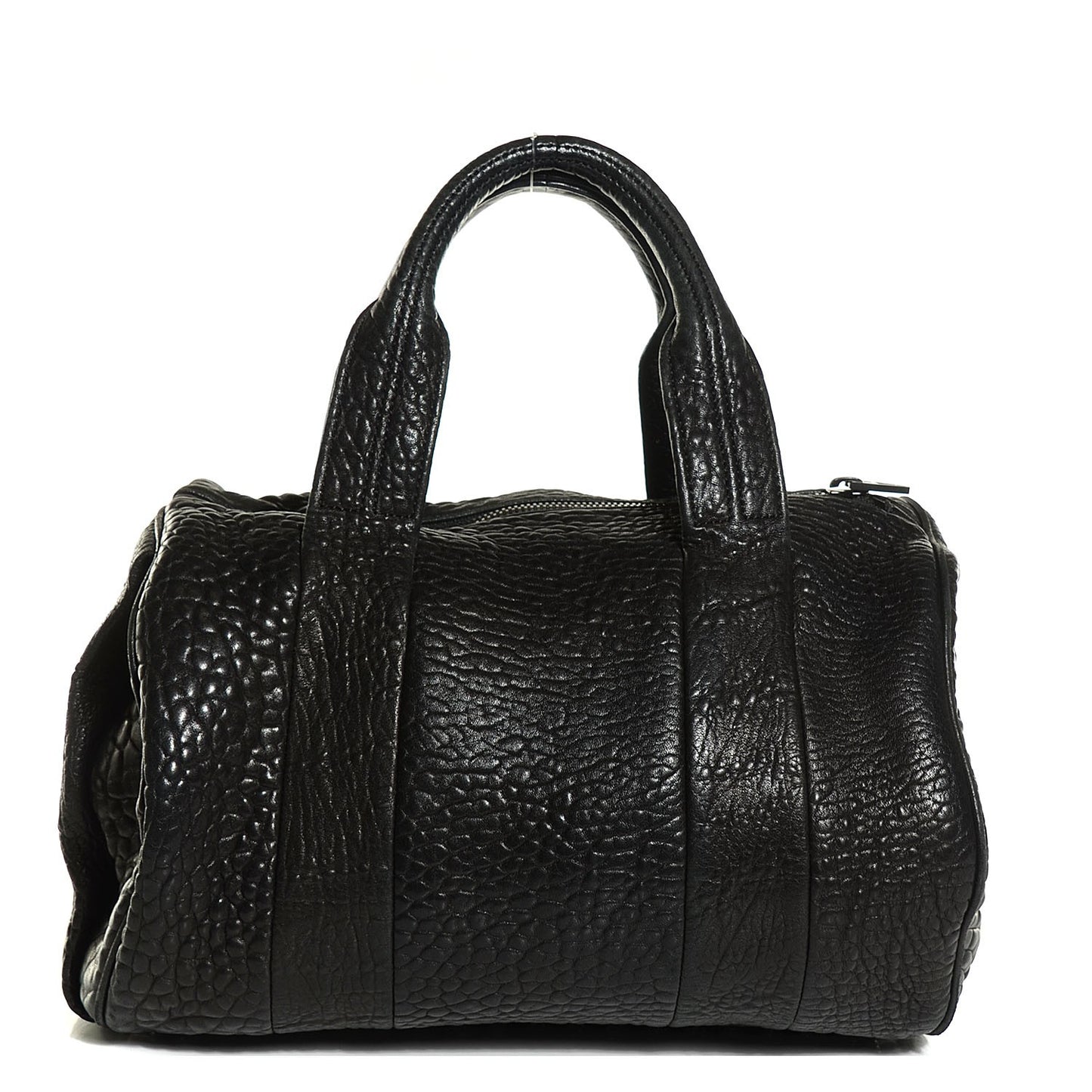 Pebbled Lambskin Rocco Black Matte Black Hardware