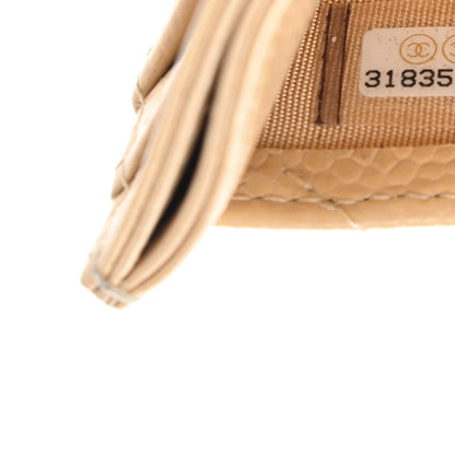 Chanel Caviar Quilted Card Holder Beige 8 of 9