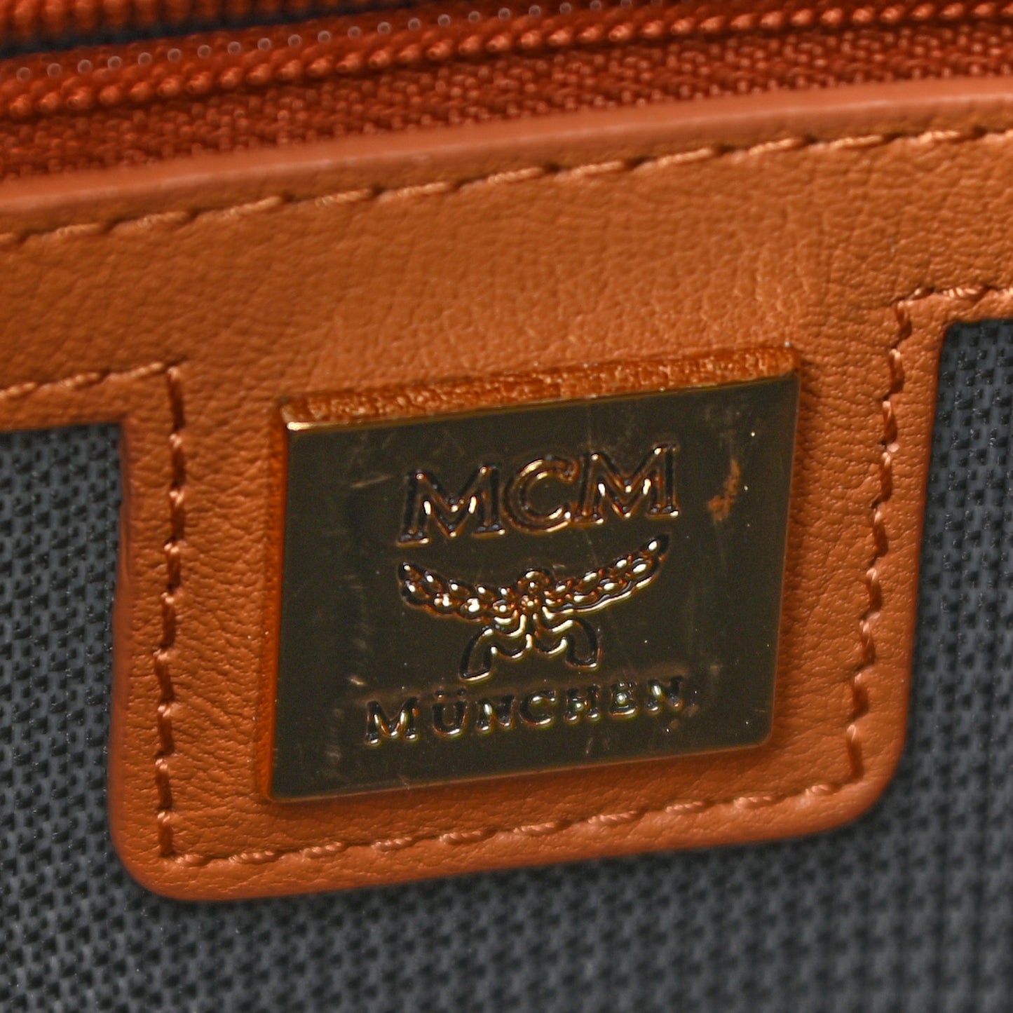 Visetos Small Side Stud Stark Backpack Cognac