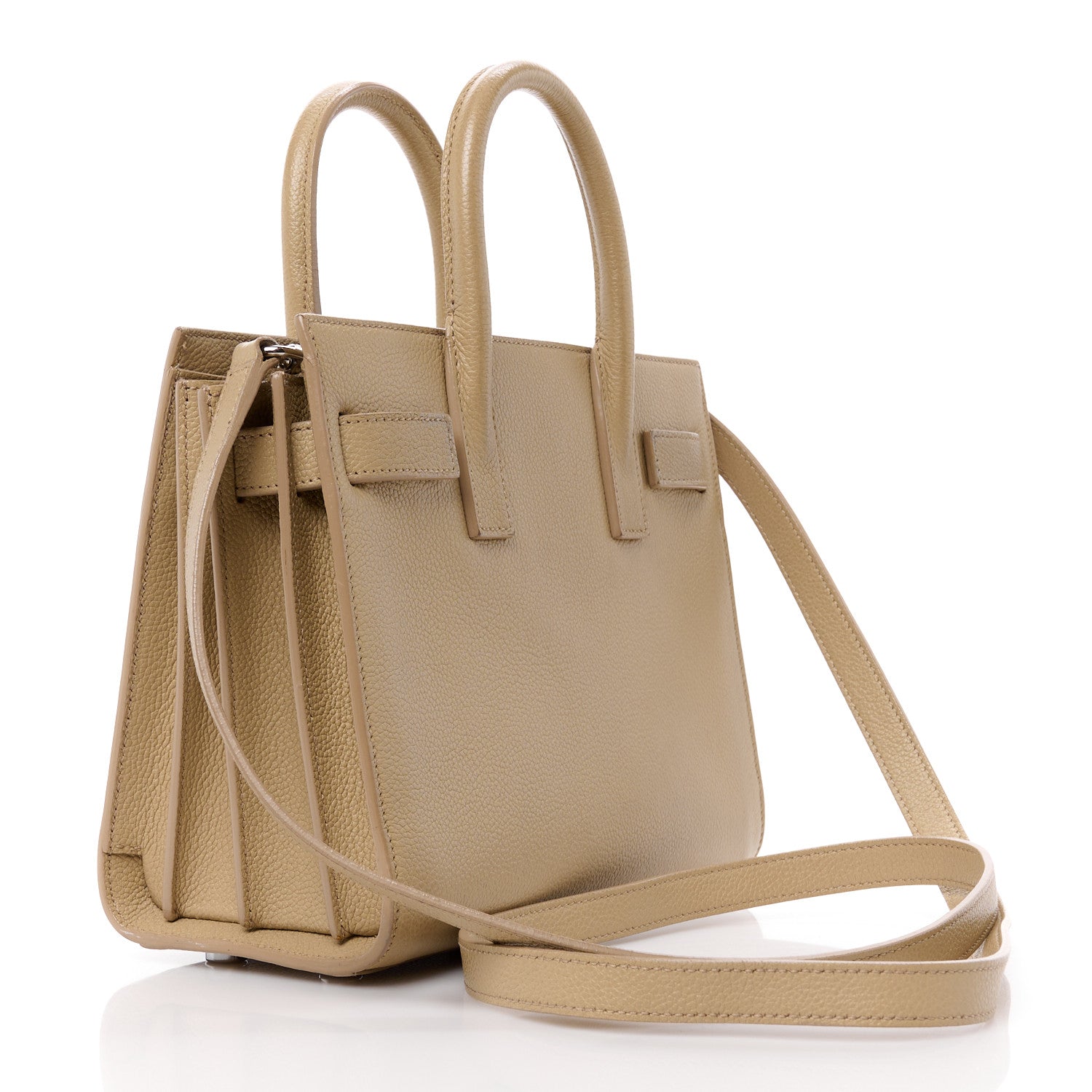 Saint Laurent Grained Calfskin Nano Sac De Jour Dark Beige 3 of 10