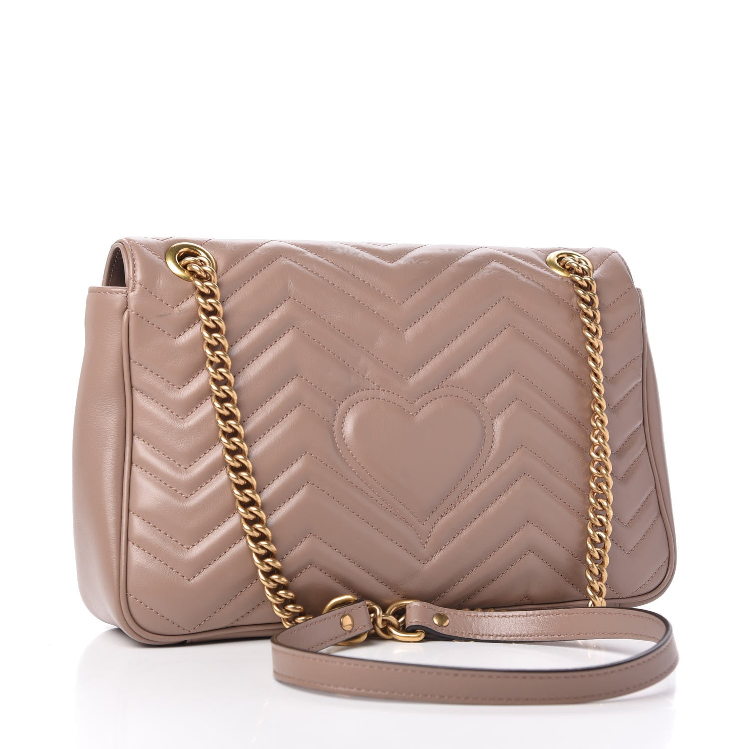 Gucci Calfskin Matelasse Medium GG Marmont Shoulder Bag Porcelain Rose 3 of 10