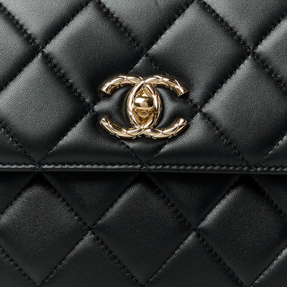 Chanel Lambskin Quilted Small Trendy CC Dual Handle Flap Bag Black 9 of 12