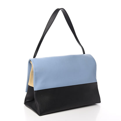 Celine Calfskin Suede All Soft Shoulder Bag Blue Lavender 3 of 7