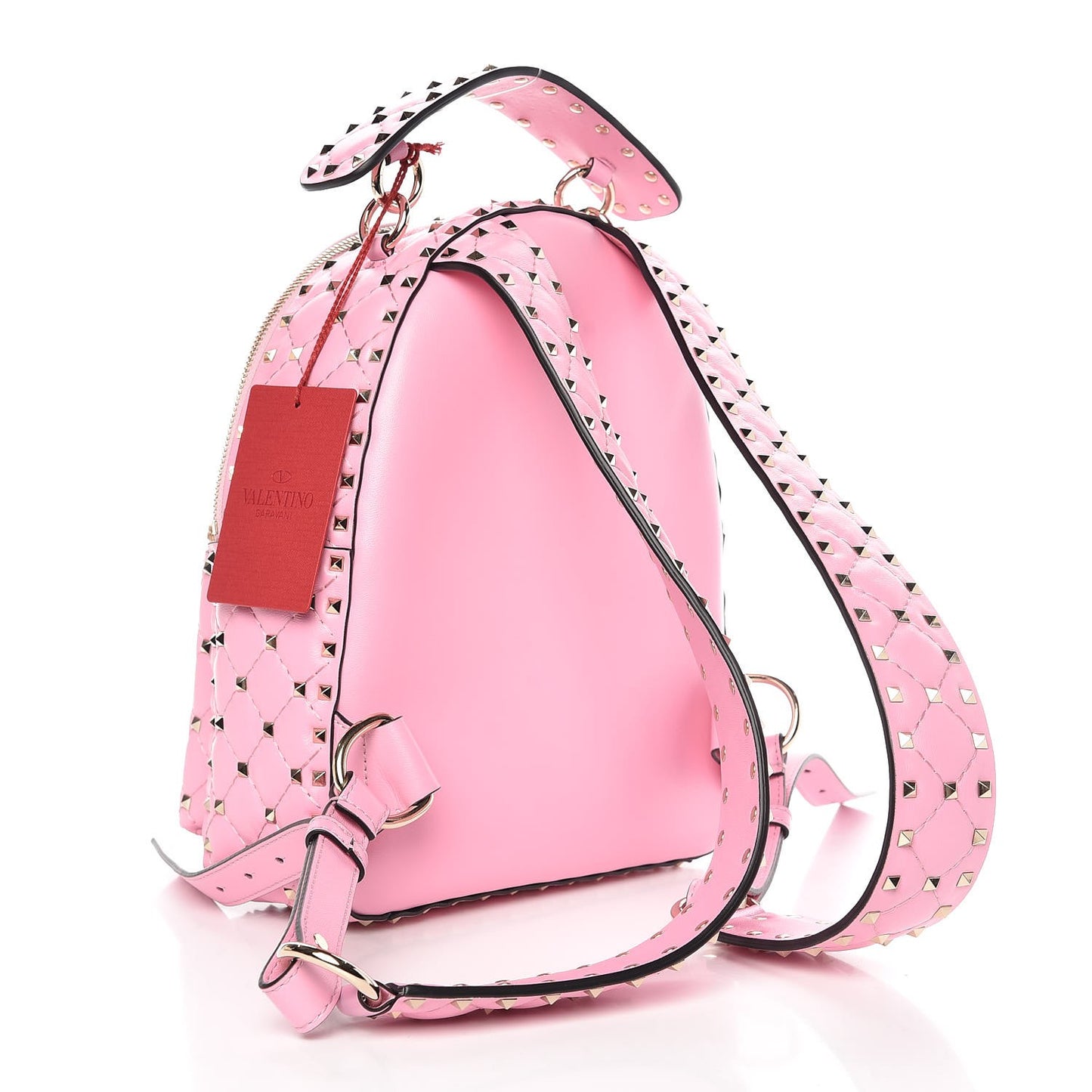 Nappa Quilted Small Rockstud Spike Backpack Absolute