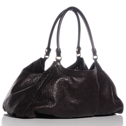 Gucci Guccissima D Gold Large Shoulder Bag Brown 3 of 8