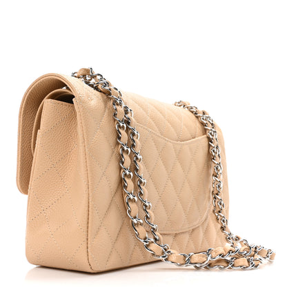 Chanel Caviar Quilted Medium Double Flap Beige 3 of 11