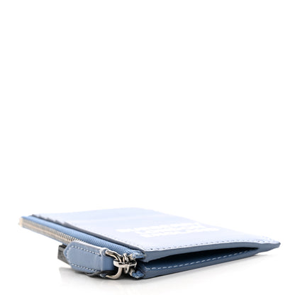 Burberry Calfskin London England Print Logo Card Holder Light Blue 4 of 7