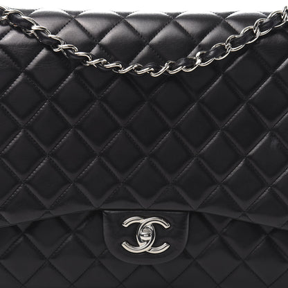 Chanel Lambskin Quilted Maxi Double Flap Black 14 of 15