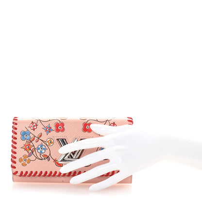 Louis Vuitton Epi Flowers Twist Wallet Rose Ballerine 2 of 7
