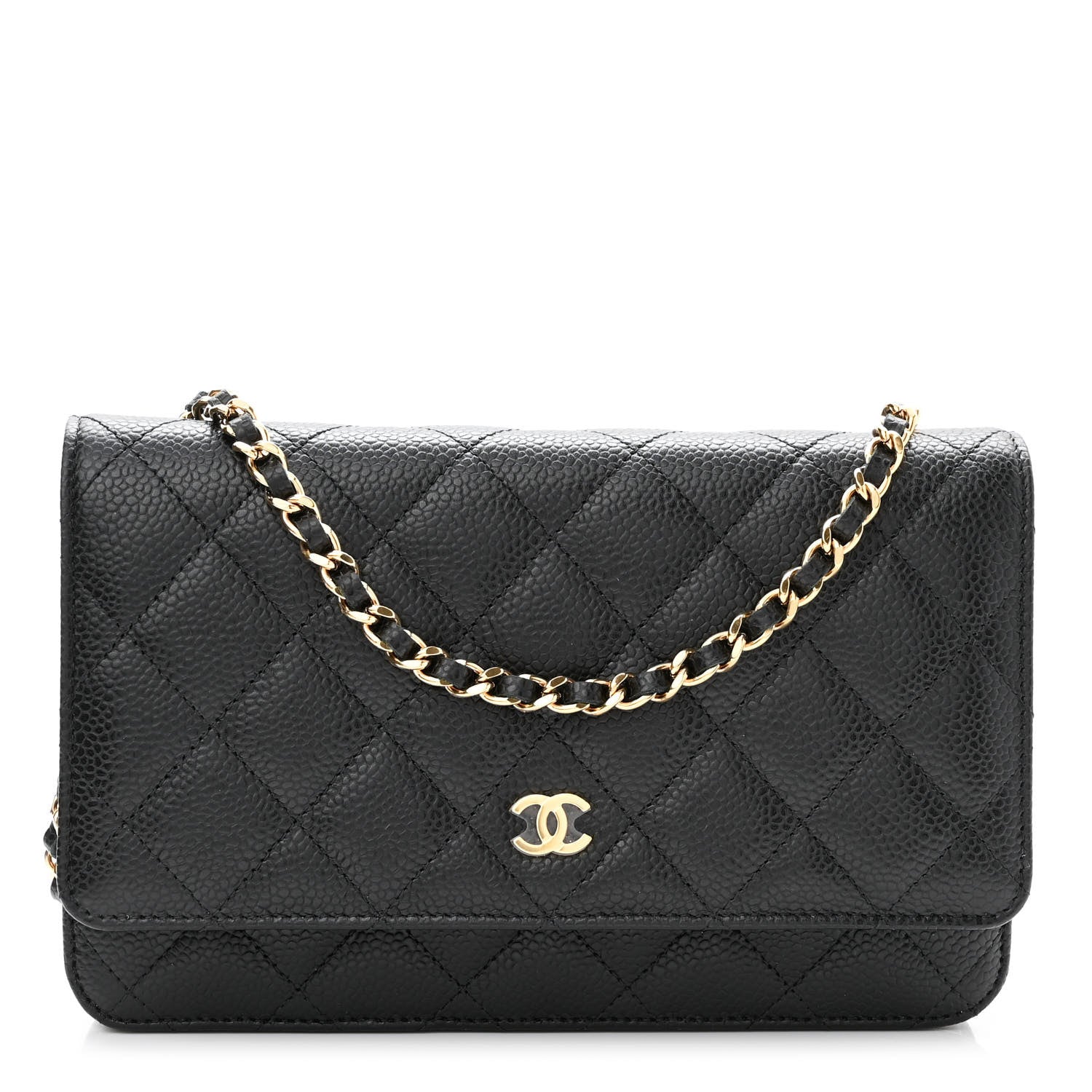 Chanel Caviar Quilted Wallet On Chain WOC Black 1 of 12