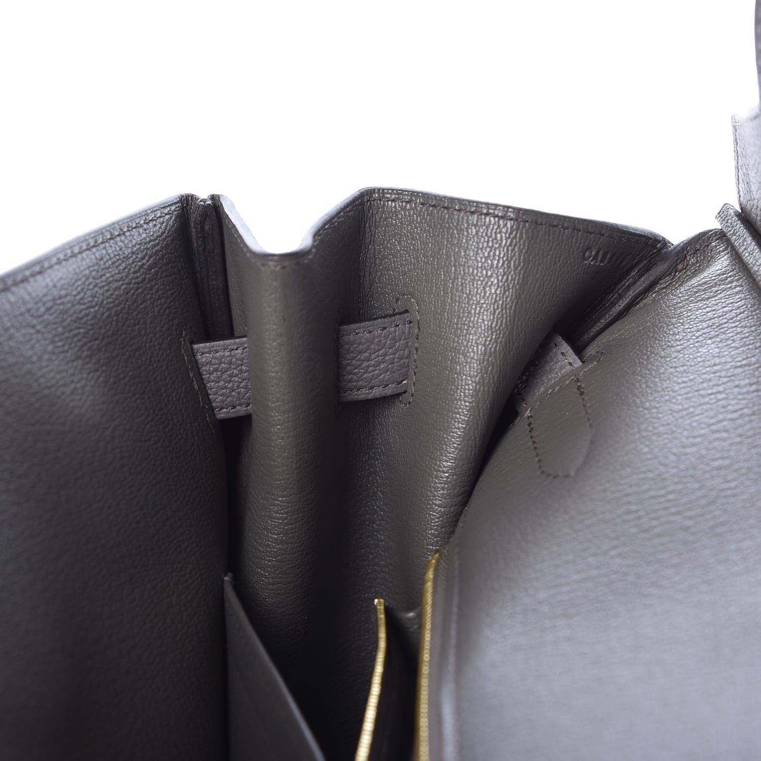 Hermes Togo Birkin 35 Etain 14 of 37