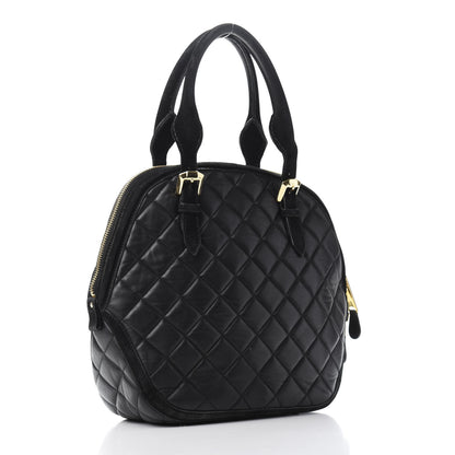 Burberry Prorsum Calfskin Quilted Country Animal Satchel Black 3 of 17