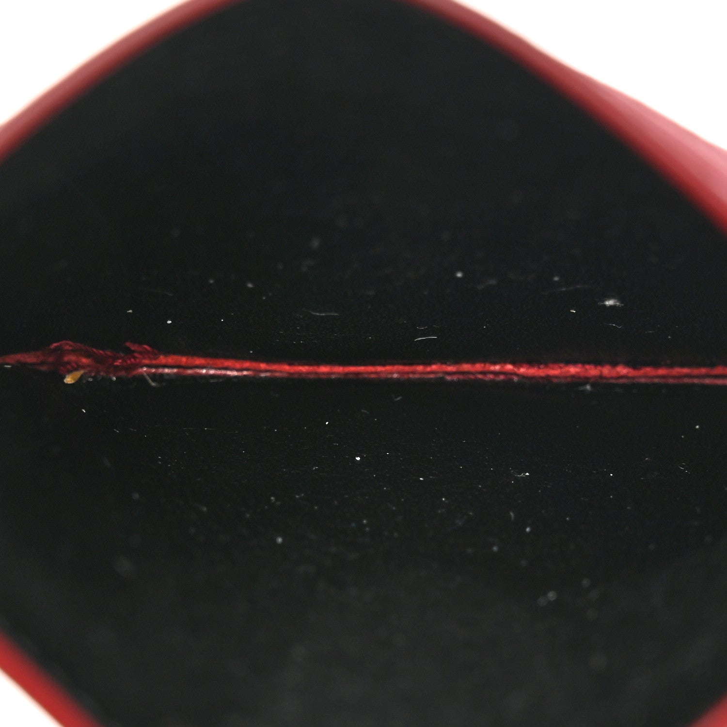 Saint Laurent Grain De Poudre Matelasse Chevron Monogram Credit Card Case Opyum Red 5 of 12