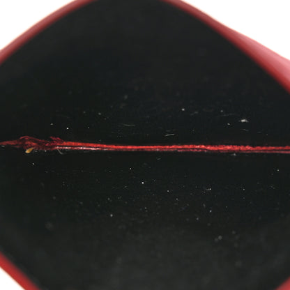 Saint Laurent Grain De Poudre Matelasse Chevron Monogram Credit Card Case Opyum Red 5 of 12