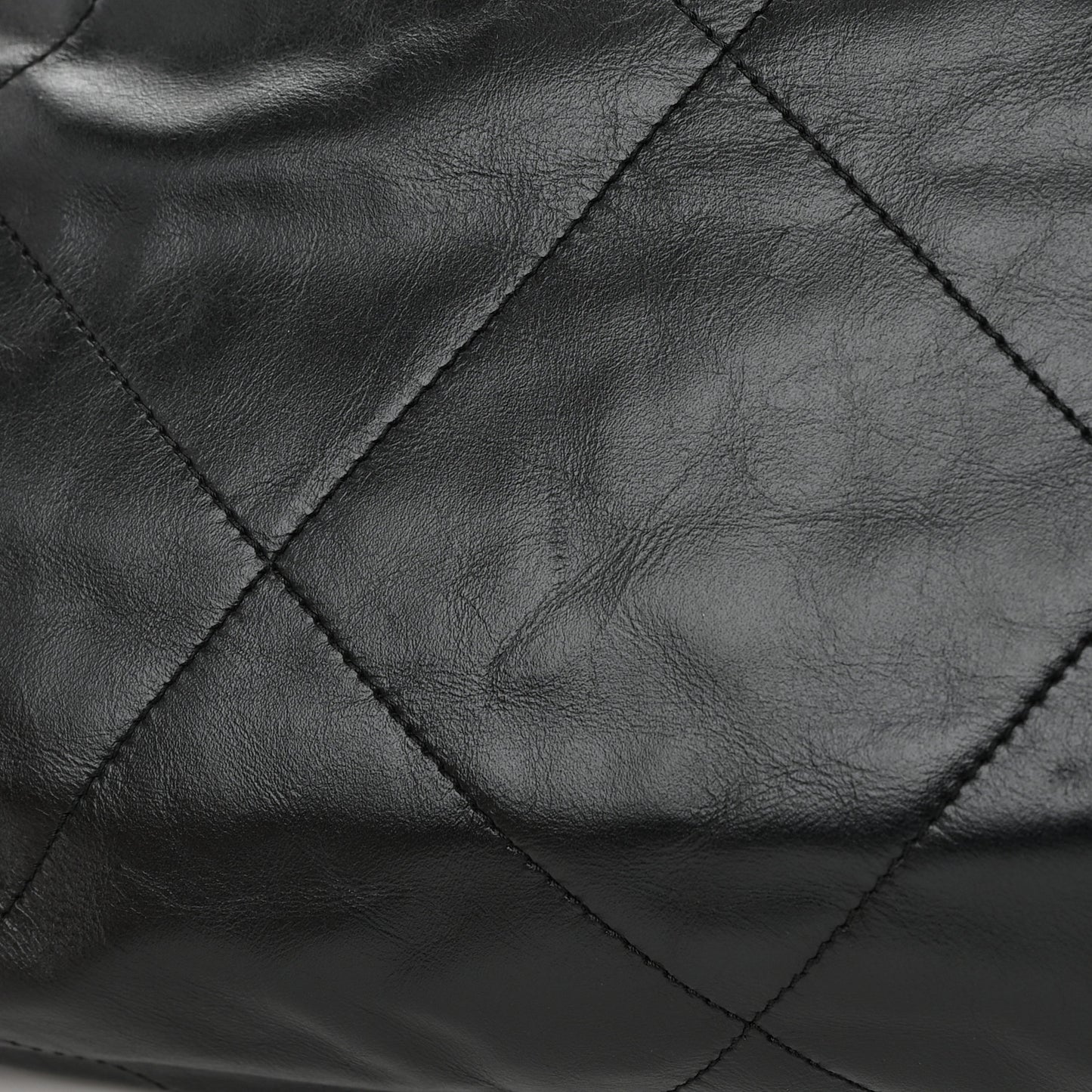 Shiny Calfskin Quilted Small Chanel 22 Black