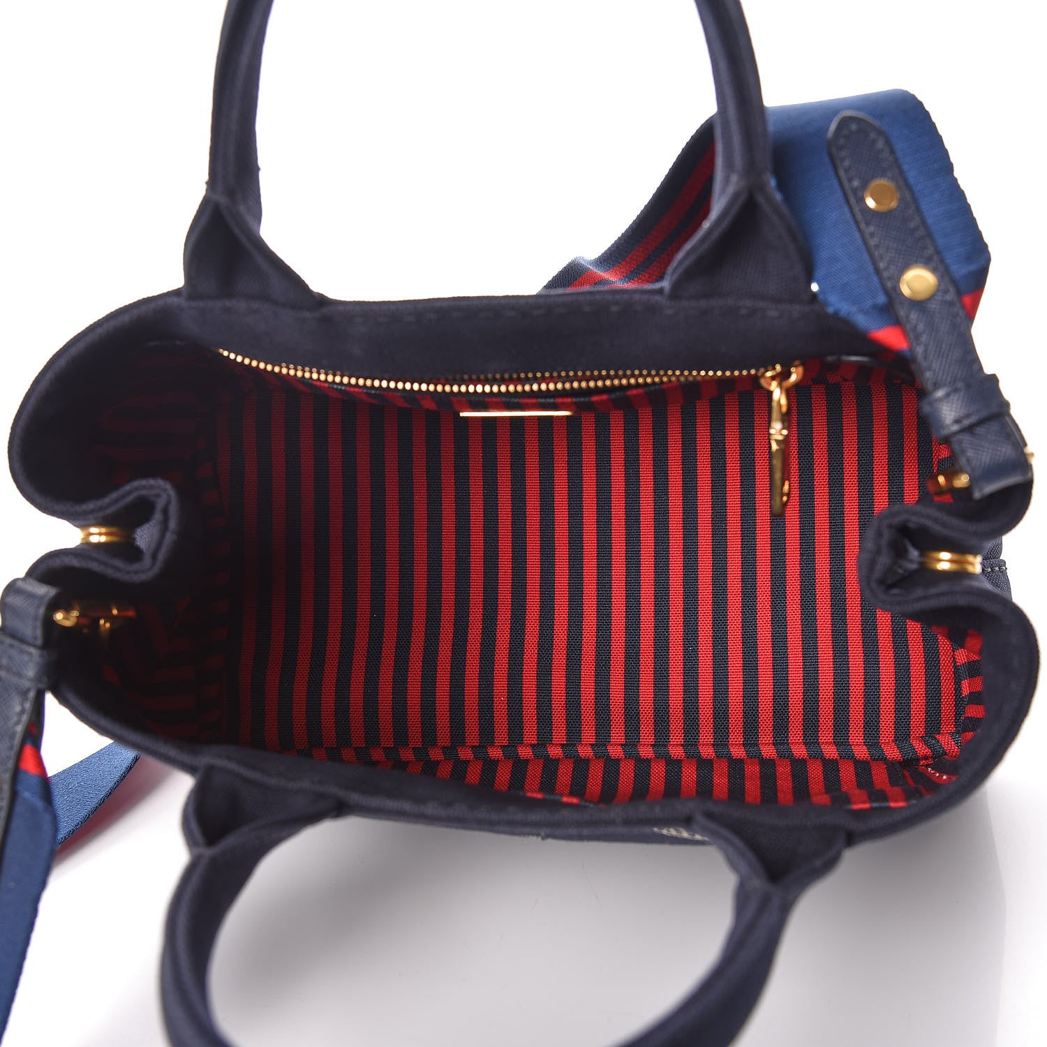 Prada Canapa Small Logo Tote Blue Talco 8 of 9