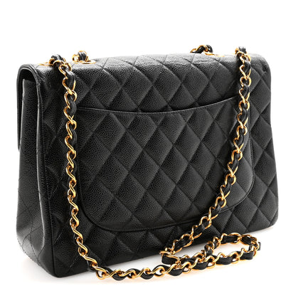 Chanel Caviar Jumbo Single Flap Black 3 of 10