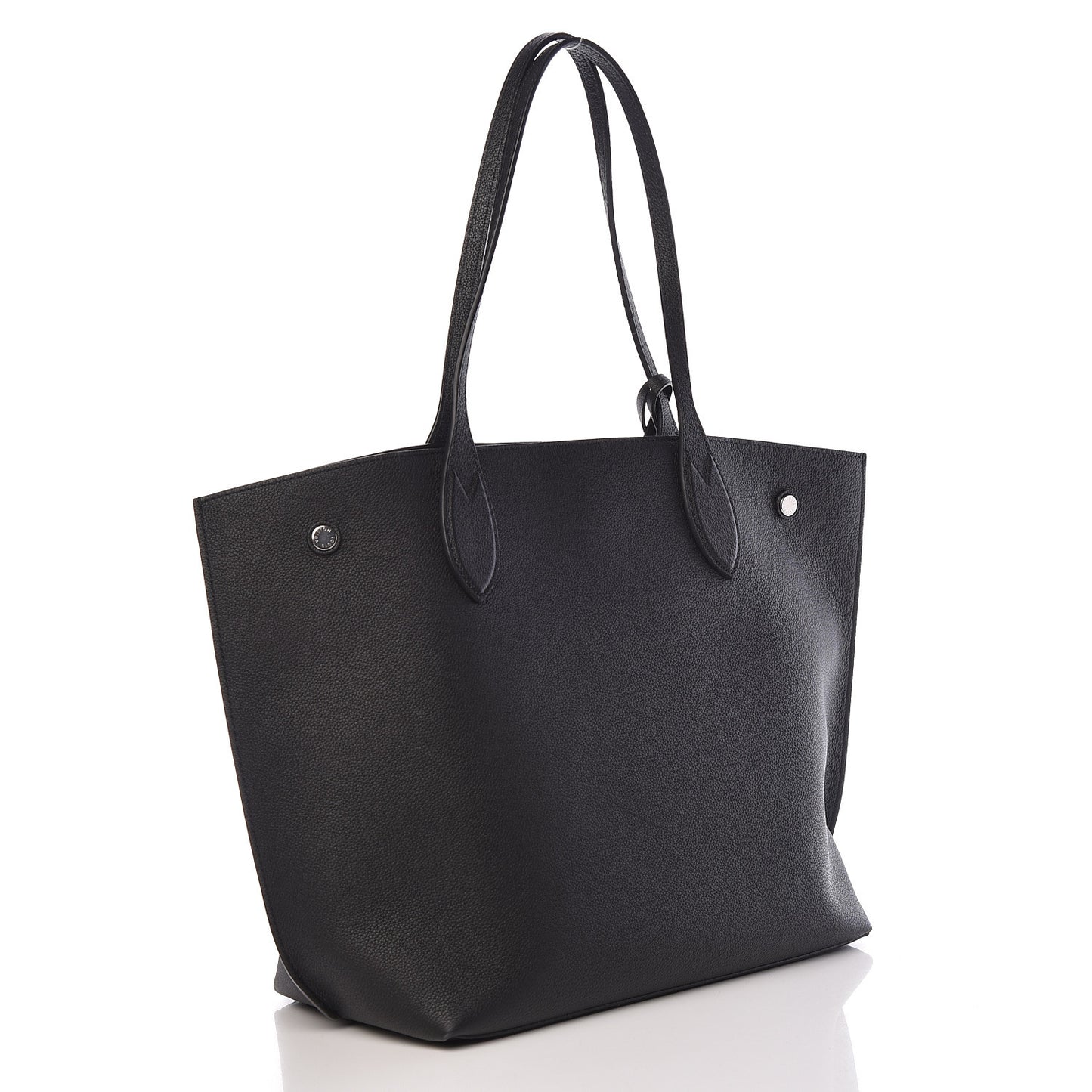 Calfskin Lockme Go Tote Black