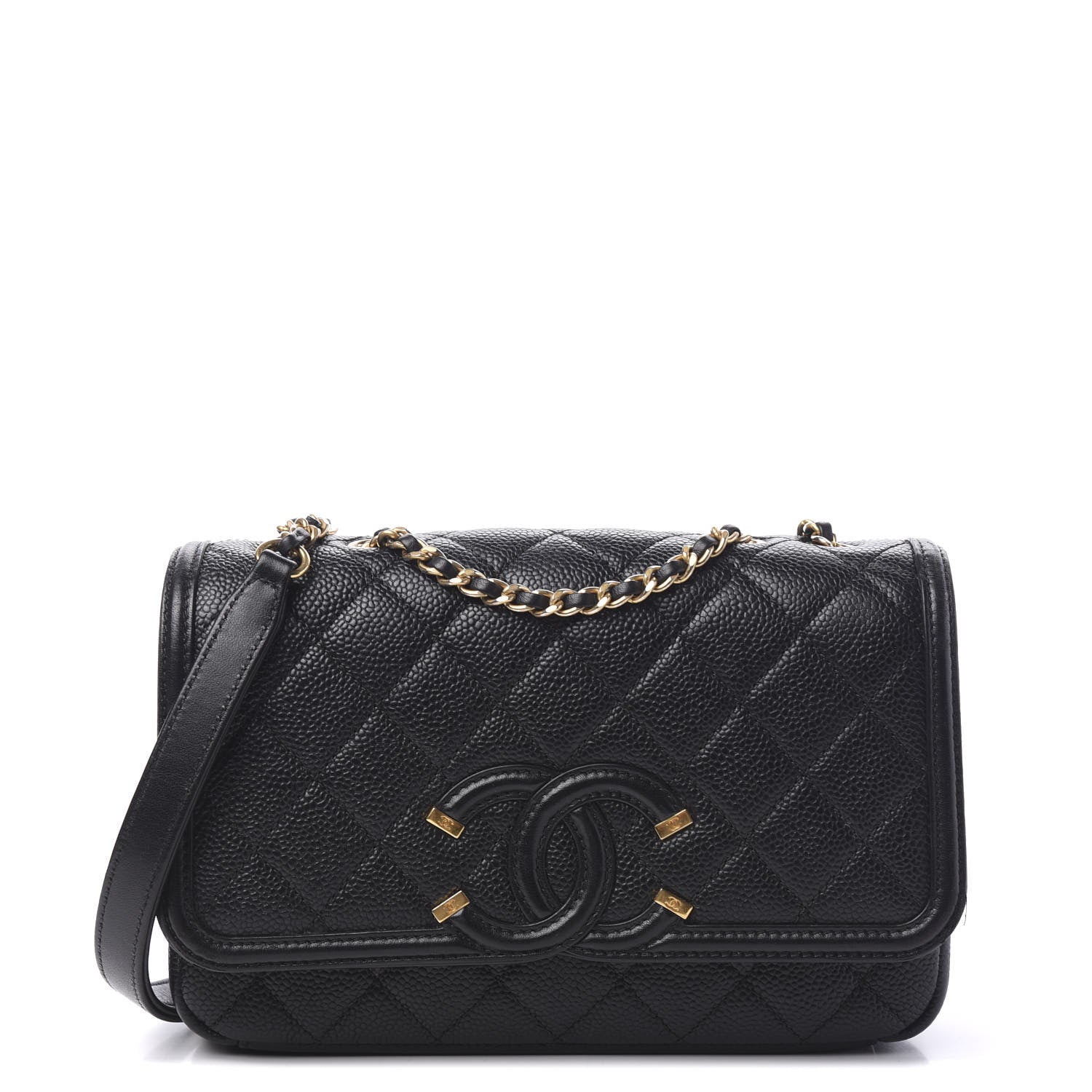 Chanel Caviar Quilted Small CC Filigree Flap Black 1 of 10