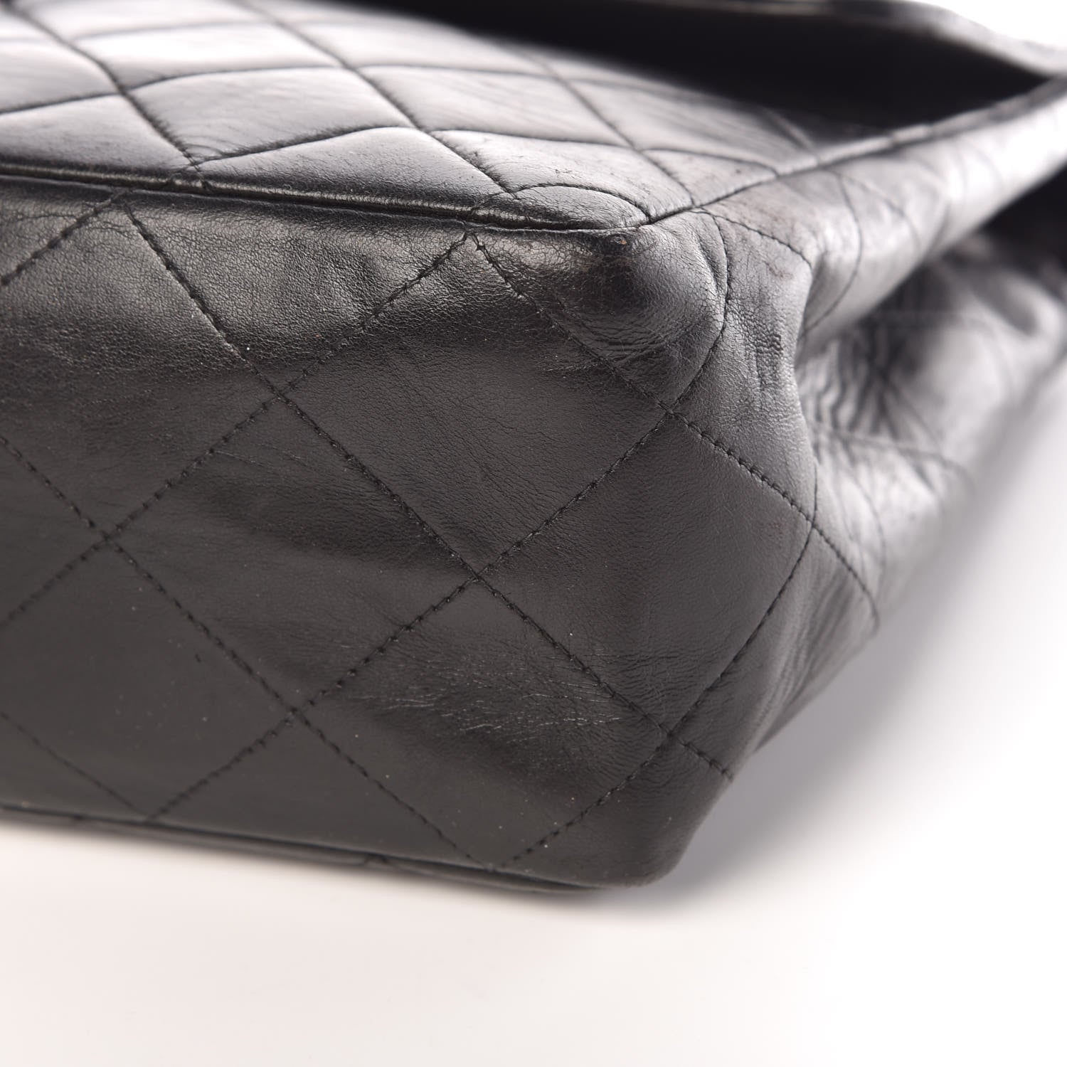 Chanel Lambskin Quilted Jumbo Single Flap Black 15 of 18