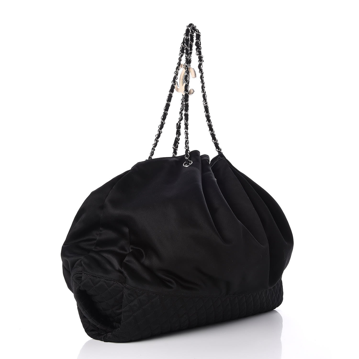 Chanel Satin Melrose Hobo Black 3 of 9