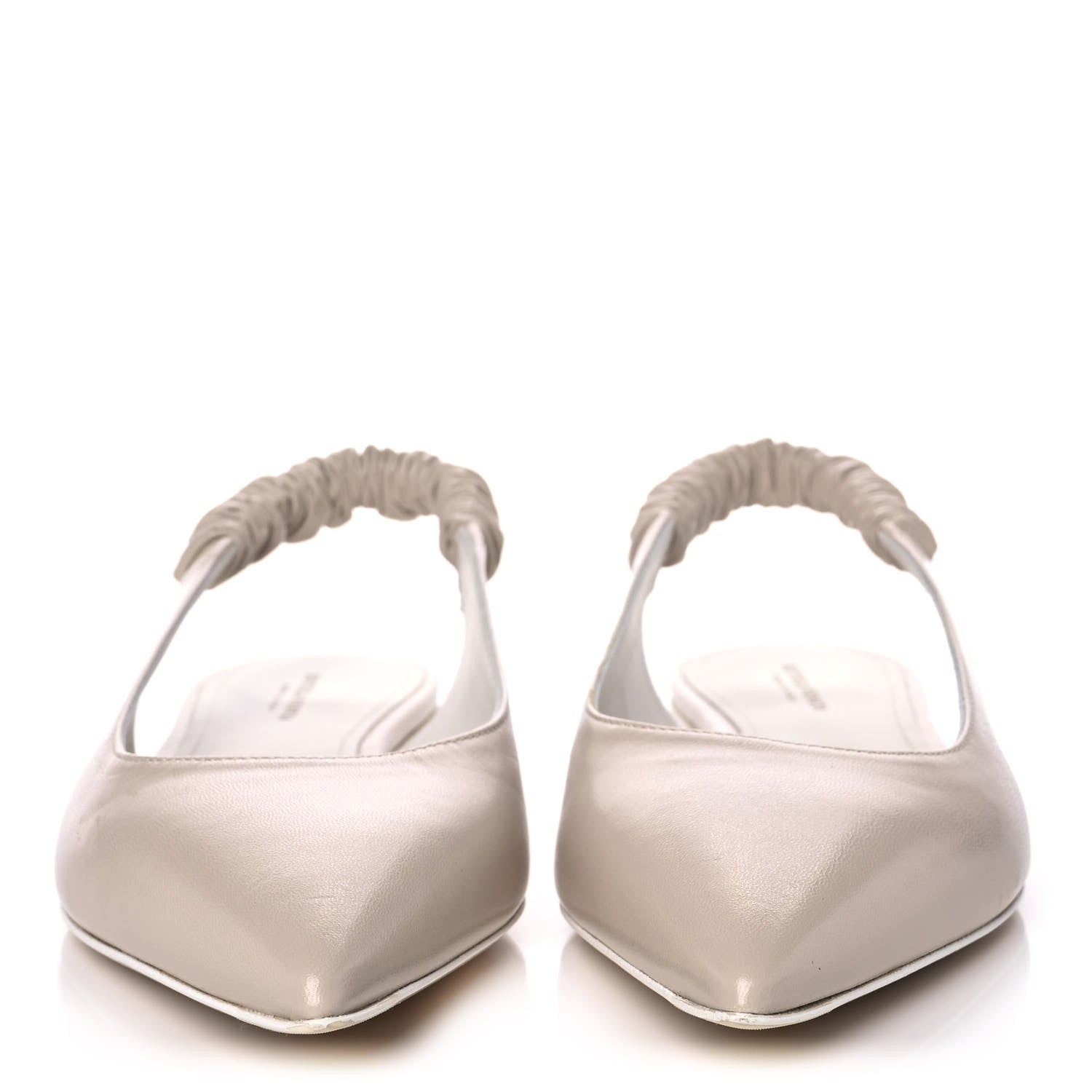Bottega Veneta Nappa Point Sling Back Flats 38.5 White 2 of 10