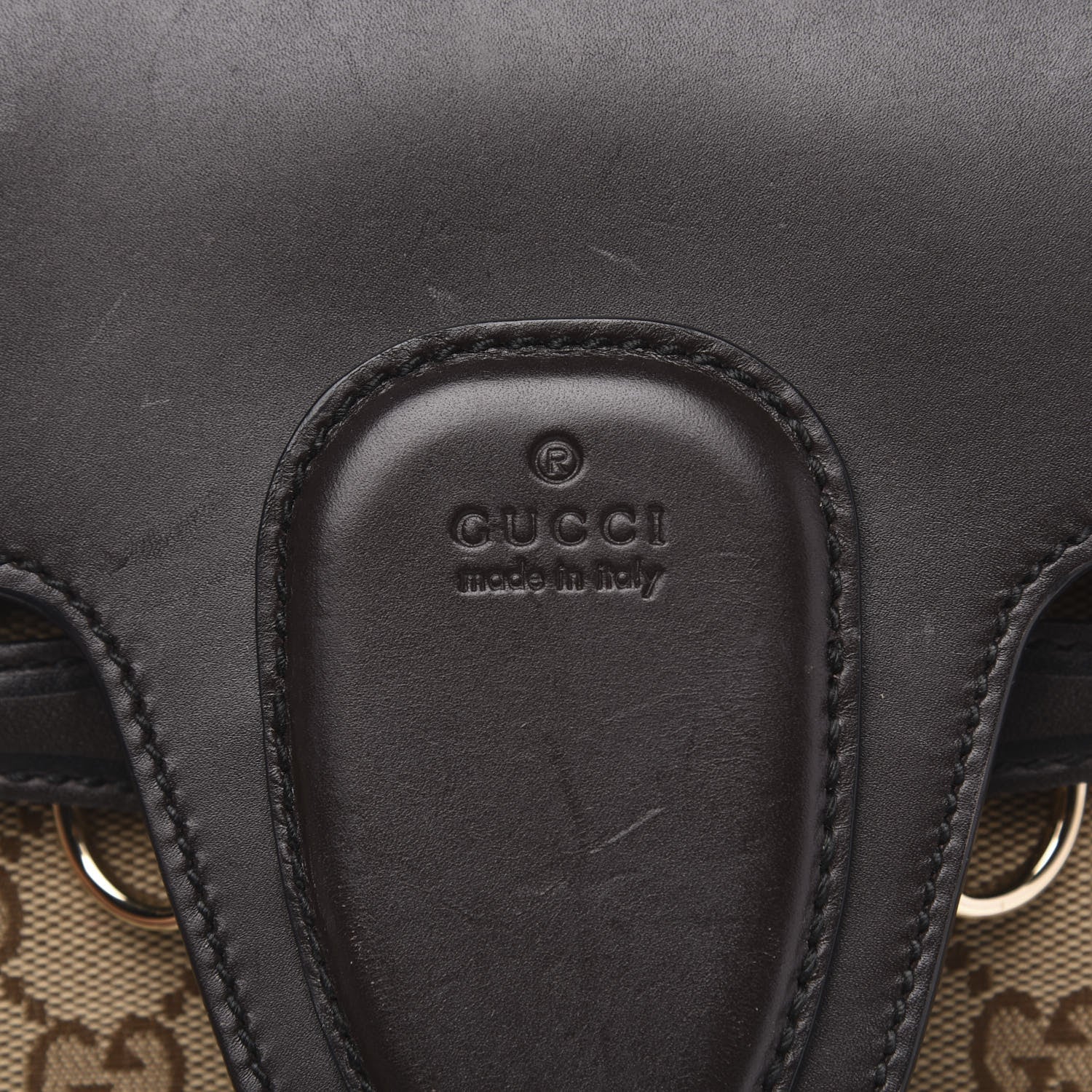 Gucci Monogram Margaux Calfskin Large Emily Chain Shoulder Bag Beige Ebony Cocoa 11 of 15