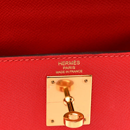 Hermes Epsom Kelly Sellier 28 Rouge Tomate 10 of 29
