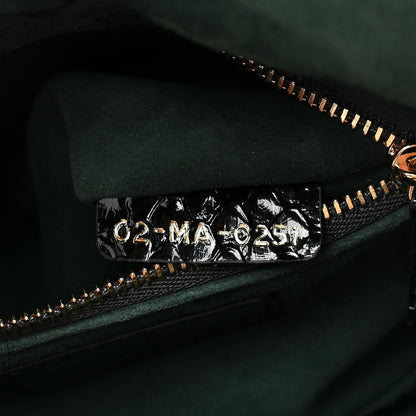 Christian Dior Shiny Snakeskin Mini Lady Dior Emerald Green 7 of 11