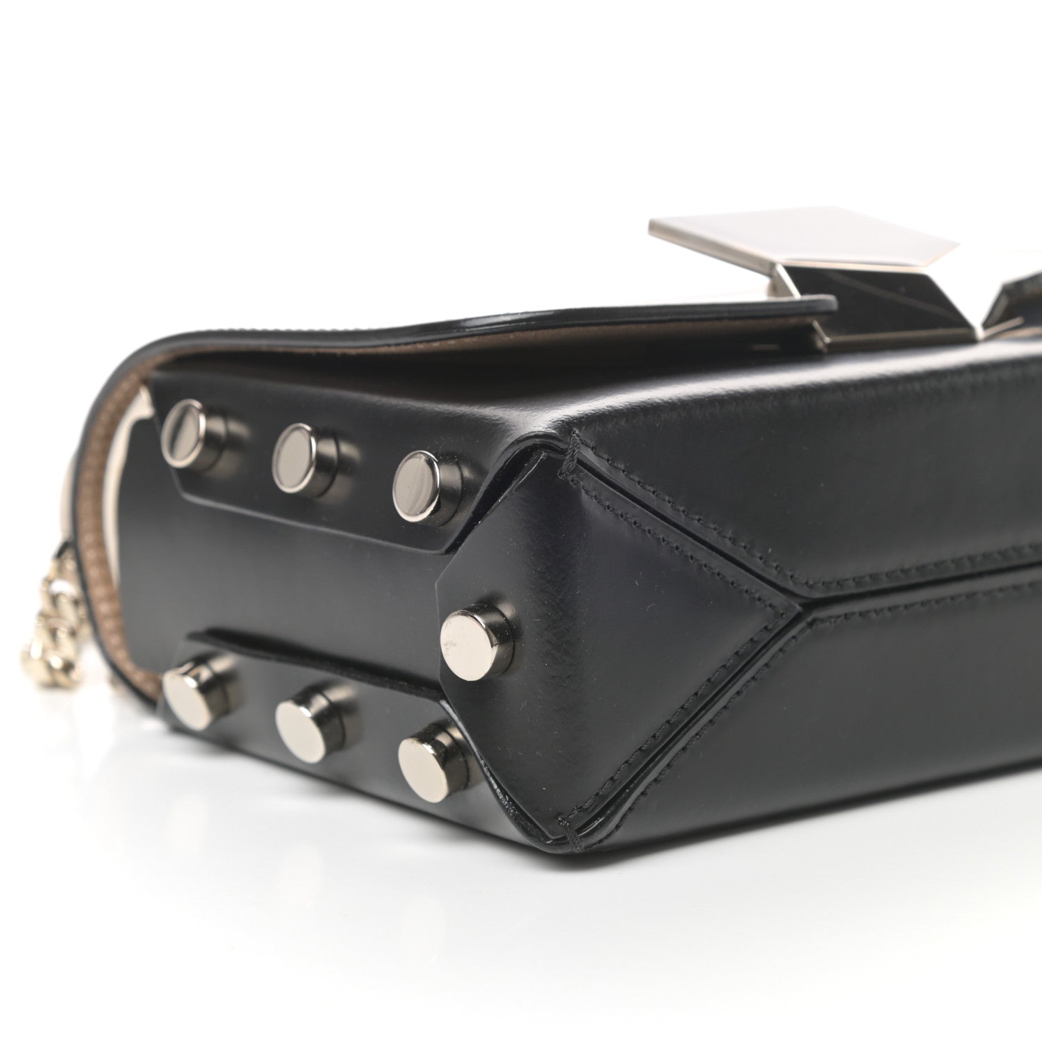 Jimmy Choo Smooth Calfskin Lockett Petite Shoulder Bag Black 8 of 10