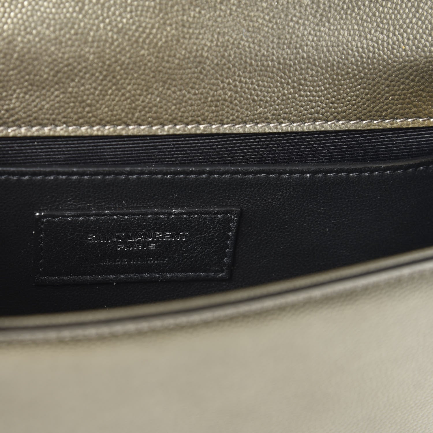 Saint Laurent Grain De Poudre Small Monogram Kate Satchel Gold 14 of 16
