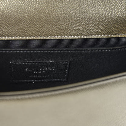 Saint Laurent Grain De Poudre Small Monogram Kate Satchel Gold 14 of 16