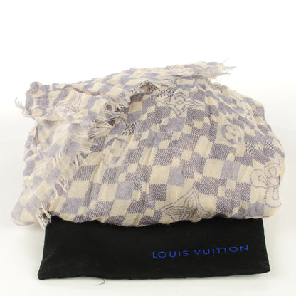 Louis Vuitton Cashmere Silk Damier Azur Stole 4 of 6