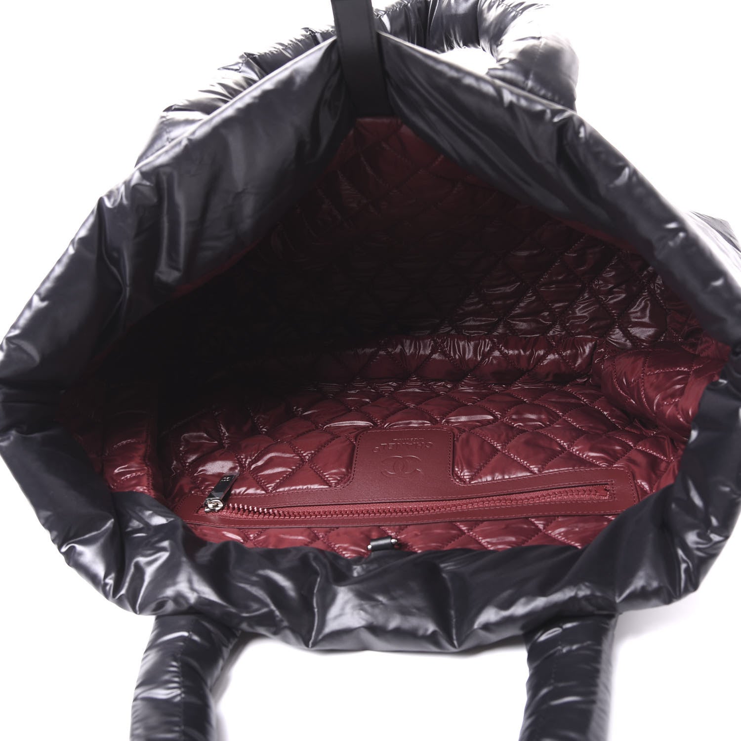Chanel Nylon Quilted Coco Cocoon Reversible Tote Black 4 of 9