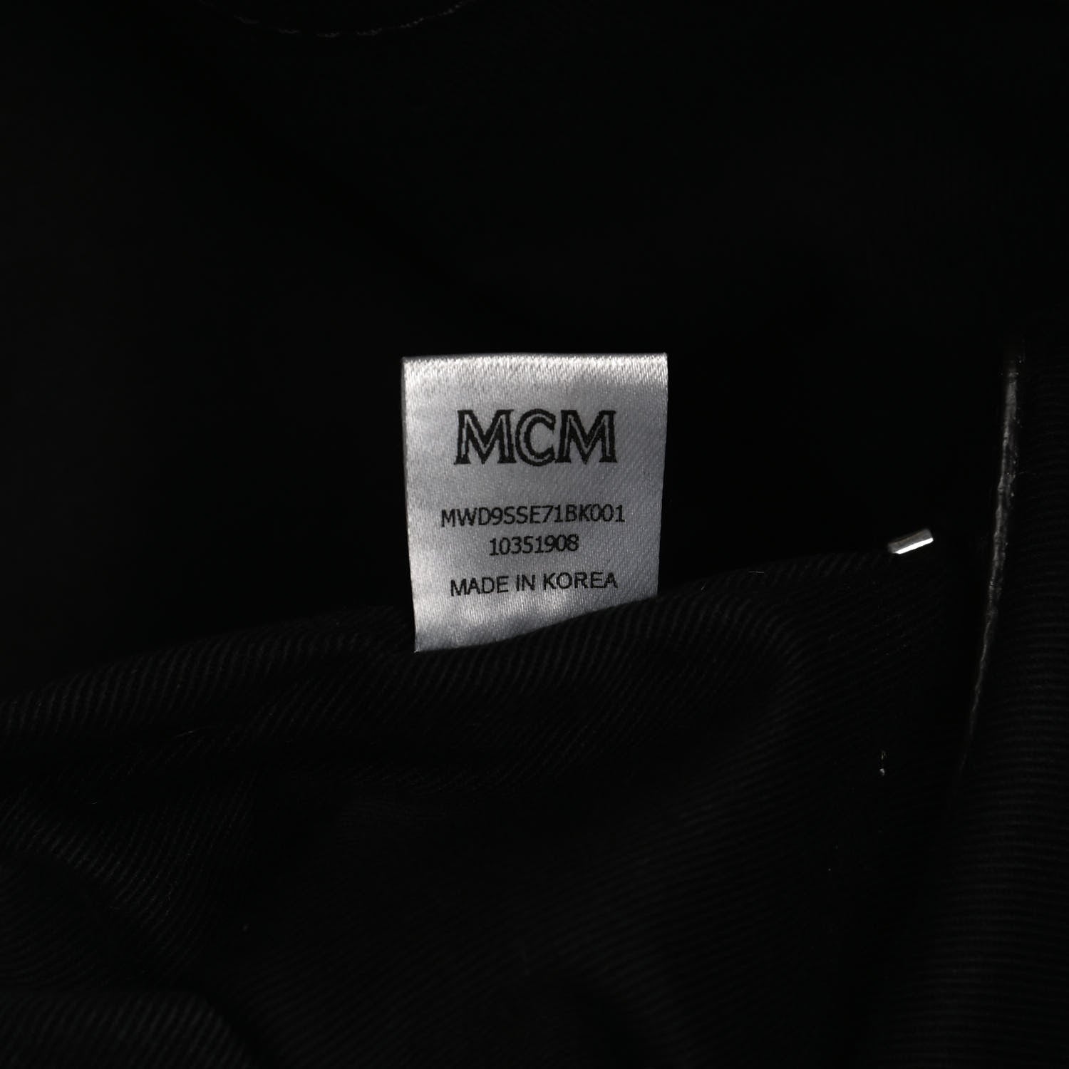 MCM Visetos Small Essential Drawstring Bucket Bag Black 8 of 13
