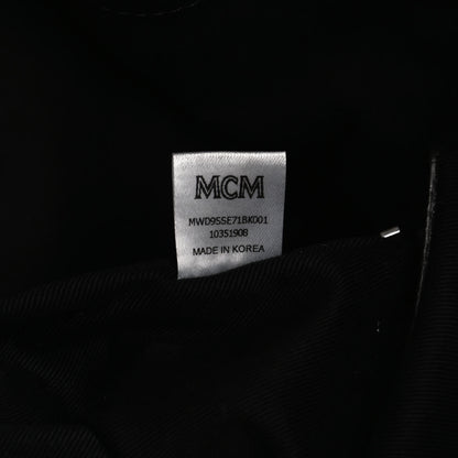 MCM Visetos Small Essential Drawstring Bucket Bag Black 8 of 13